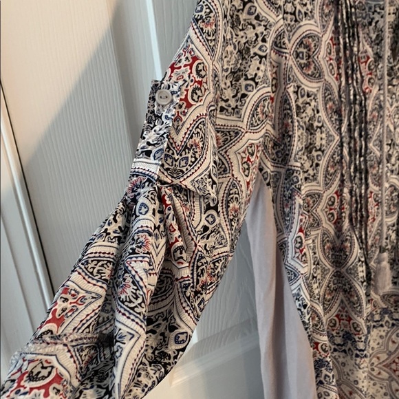 Davina Patterned Women's Top with Tassel Detail Boho size Large - Picture 3 of 6